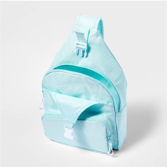 NWT sun squad sling pack pastel blue bag backpack - Picture 2 of 4